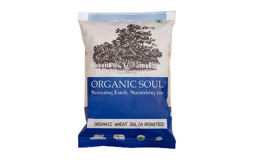 Organic Soul Organic Wheat Dalia (Roasted)   Pack  500 grams